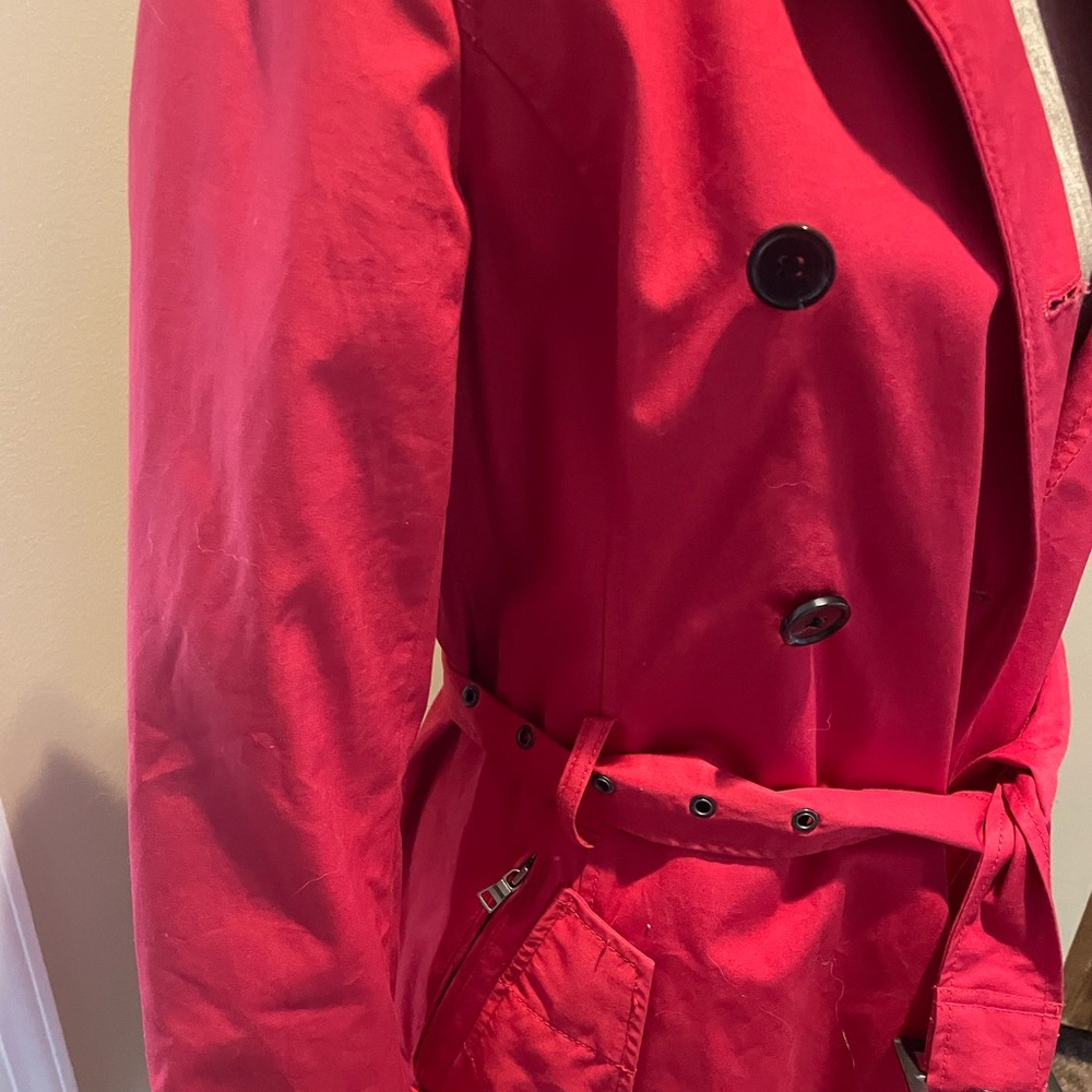 Banana Republic Special edition Virgin America Red Trench Coat